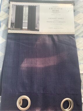 Peacoat Blue Grommet Curtain Panels